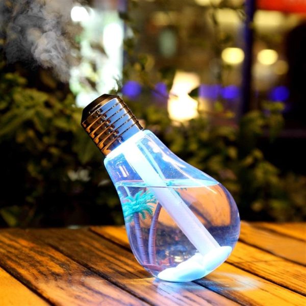 Umidificador e Aromatizador de Ar Luminária em Formato de Lampada