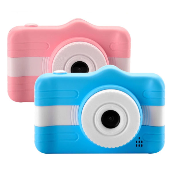 Mini Câmera Fotográfica Infantil Efeito Animação Cartão Memória 8GB - Azul