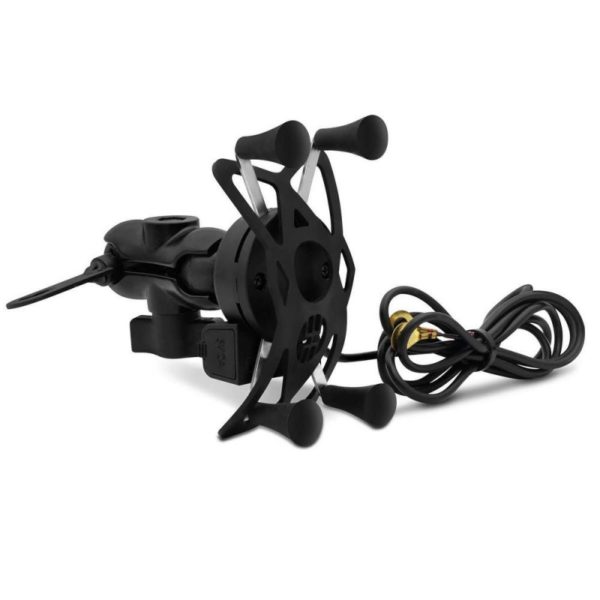 Suporte de Celular Spider para Moto com Carregador USB Universal