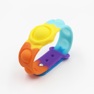 Pulseira Pop It Fidget Brinquedo de Silicone de Apertar Anti Stress - Atacado