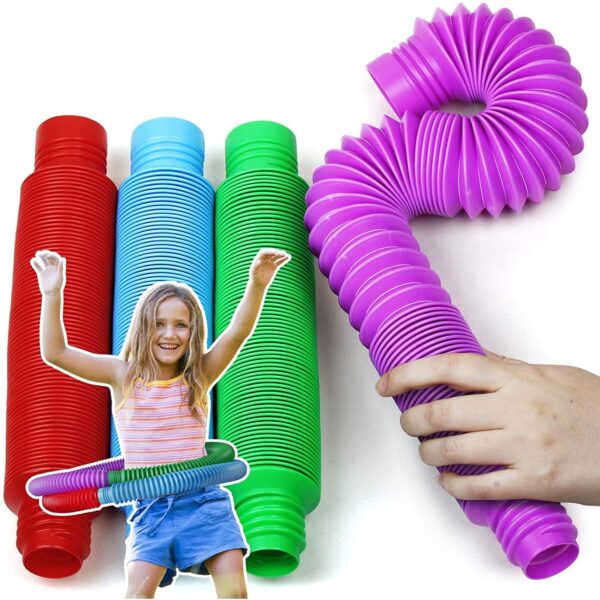 Pop Tube Fidget Toy Tubo Plástico Sifão Sensorial Grande