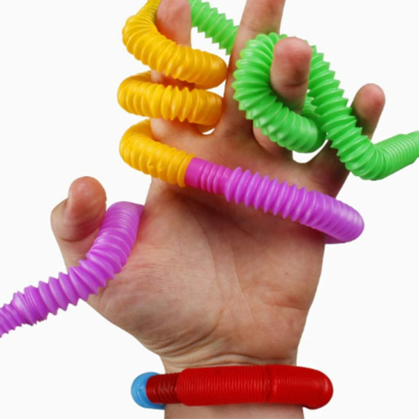 Pop Tube Fidget Toy Tubo Plástico Sifão Sensorial Pequeno